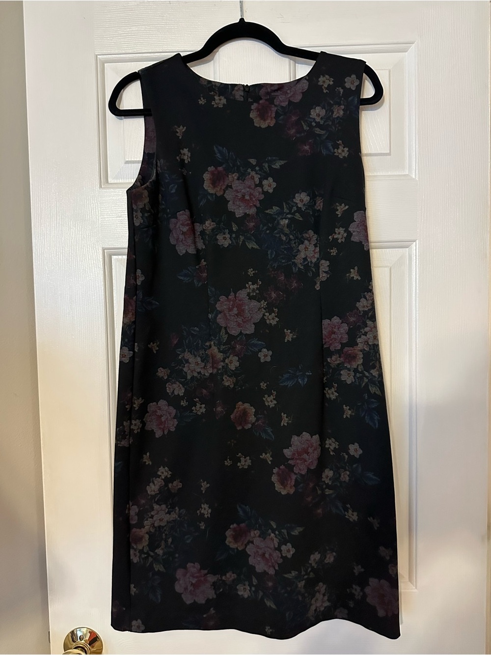 Mario Serrani Black Floral Midi Dress